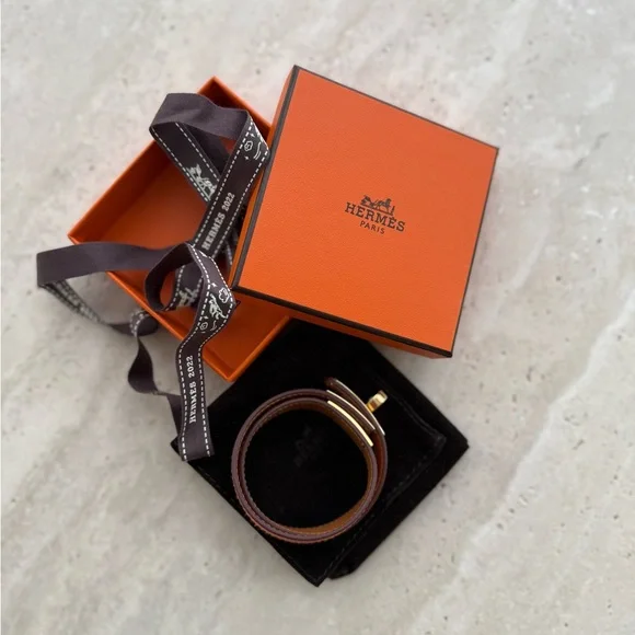 Hermes Kelly Double Tour Orange Gold **like new**